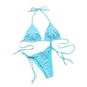 Blue Leopard Bikini